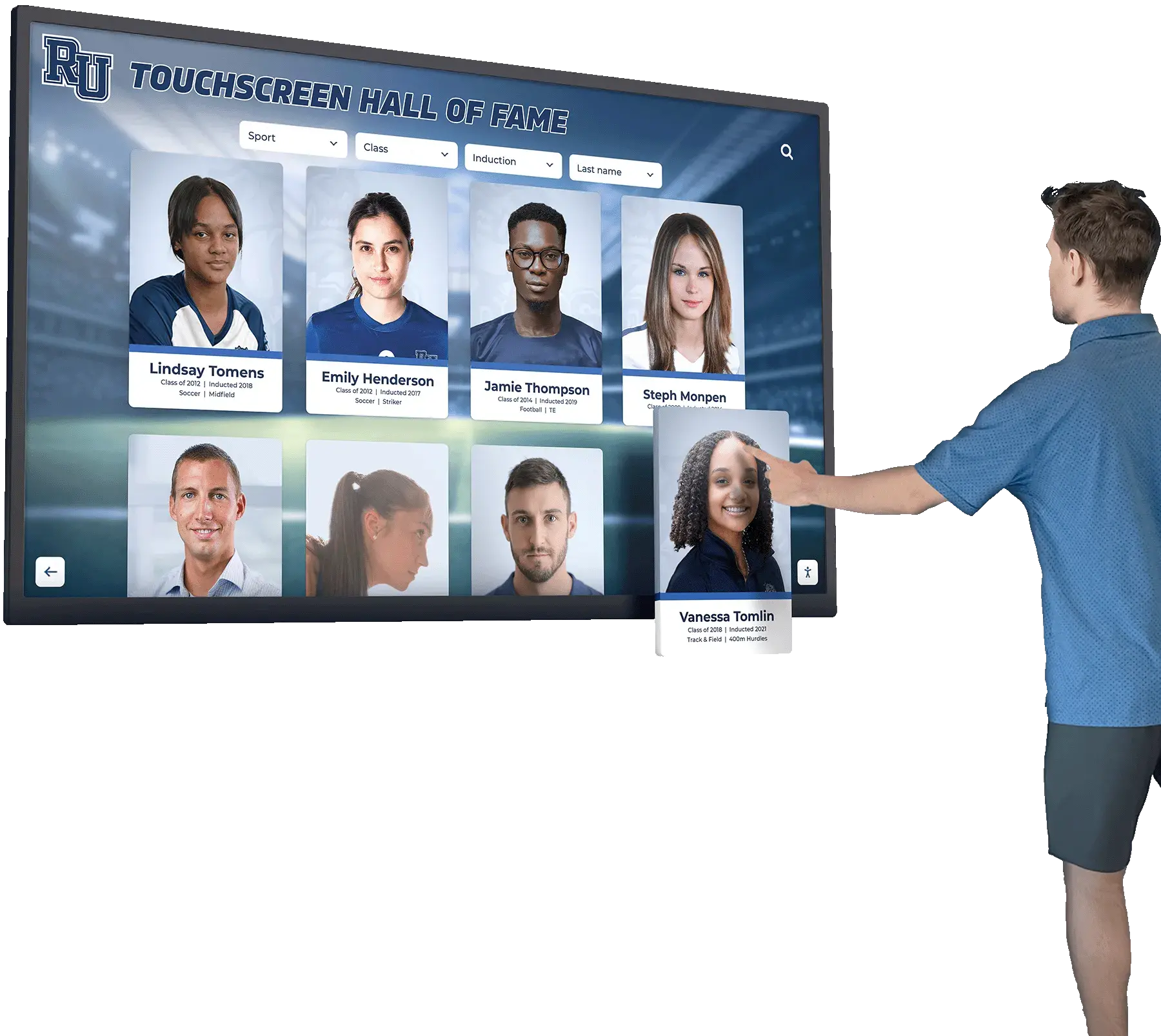 Touchscreen Interface - Wall of Fame Installation